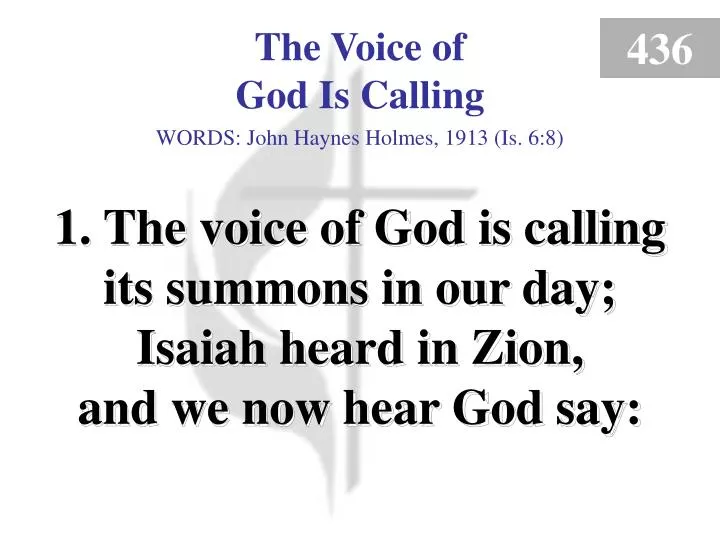 the voice of god is calling 1