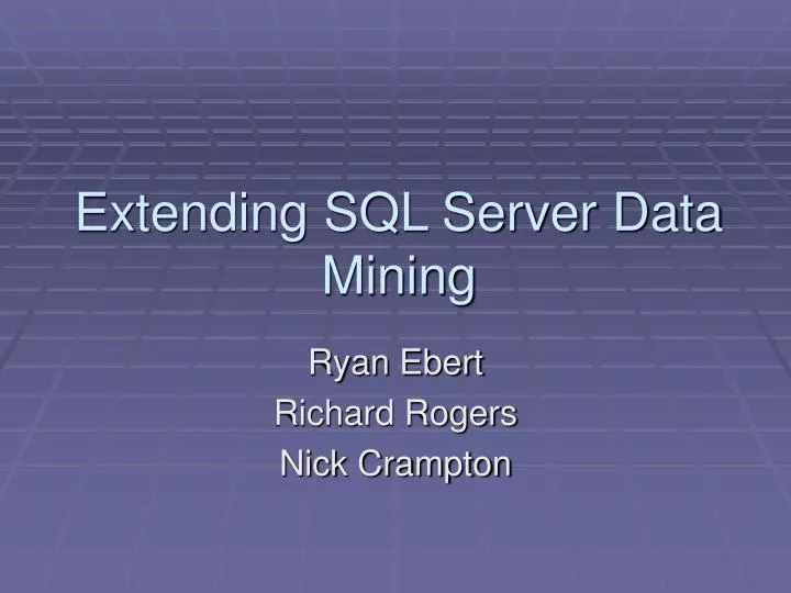 extending sql server data mining