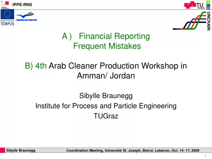 a financial reporting frequent mistakes b 4th arab cleaner production workshop in amman jordan