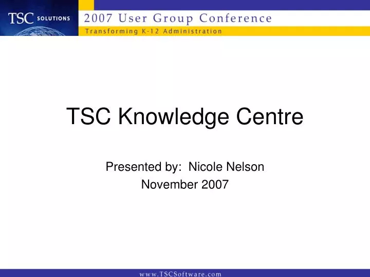 tsc knowledge centre