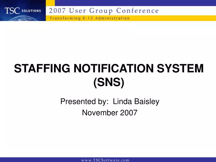 staffing notification system sns