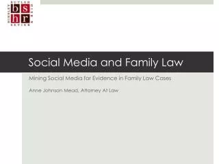 Social Media and Family Law