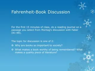 Fahrenheit-Book Discussion