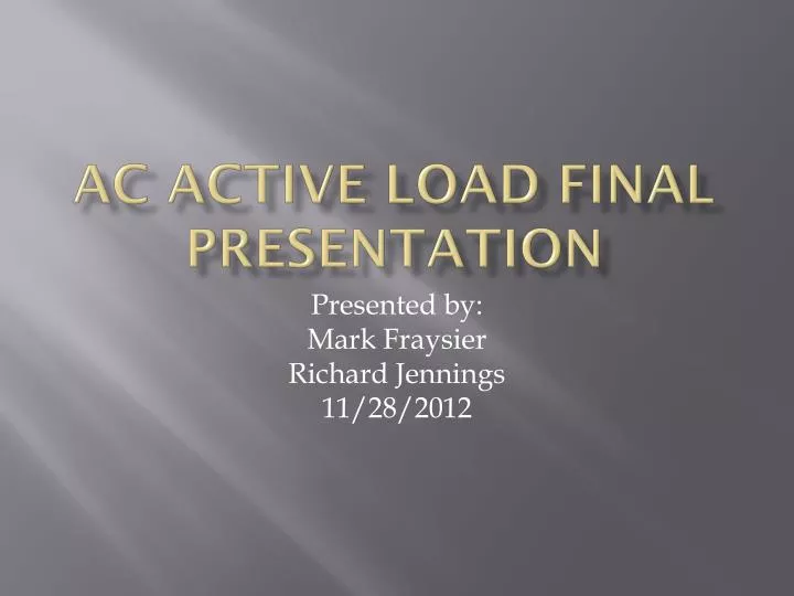 ac active load final presentation
