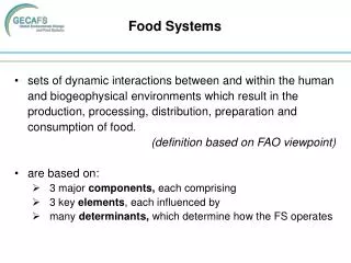 Food Systems
