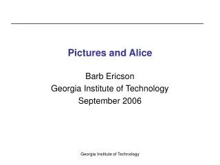 Pictures and Alice