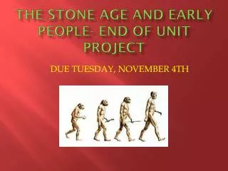 The Stone age and early people- end of unit project