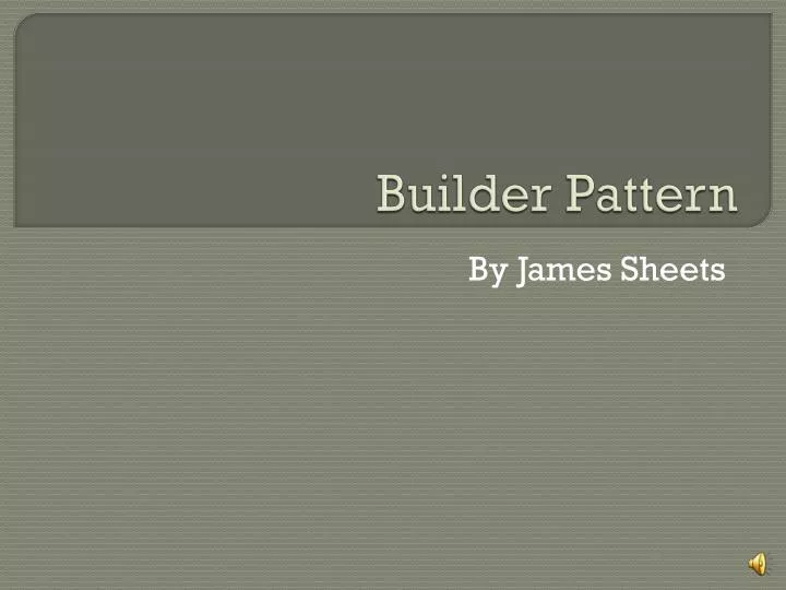 builder pattern