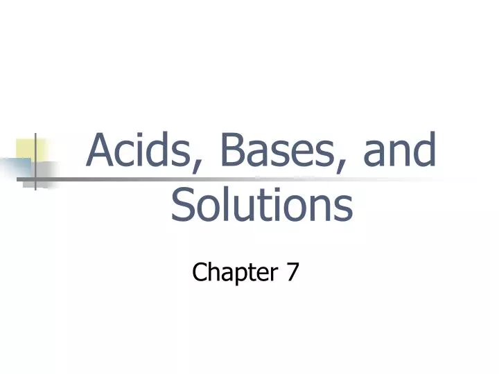 acids bases and solutions