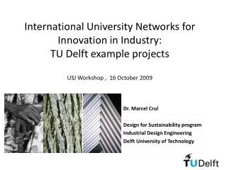 International University Networks for Innovation in Industry: TU Delft example projects