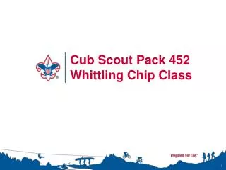 Cub Scout Pack 452 Whittling Chip Class