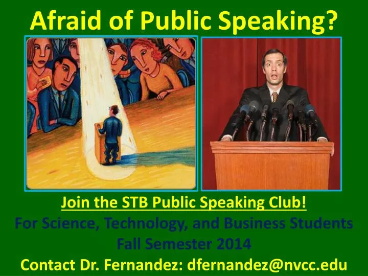 afraid of public speaking