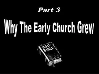 Why The Early Church Grew