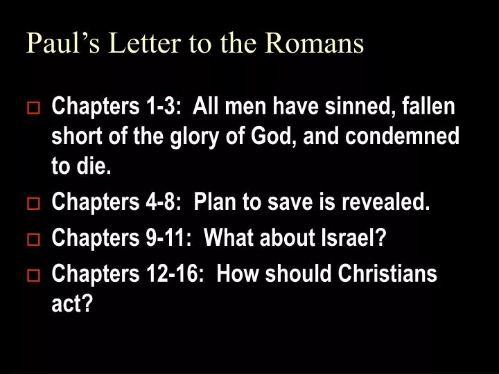 paul s letter to the romans