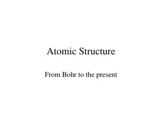 atomic structure