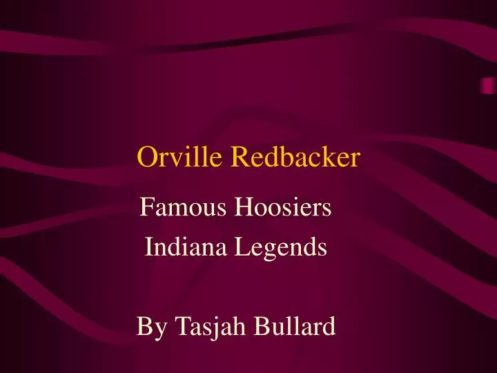 orville redbacker