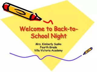 Welcome to Back-to-School Night