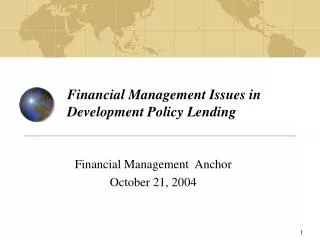 Financial Management Issues in Development Policy Lending