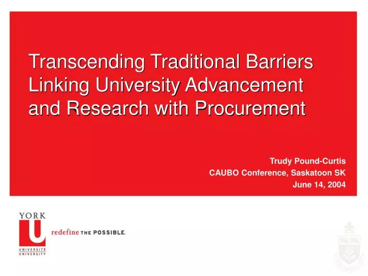 transcending traditional barriers linking university advancement and research with procurement