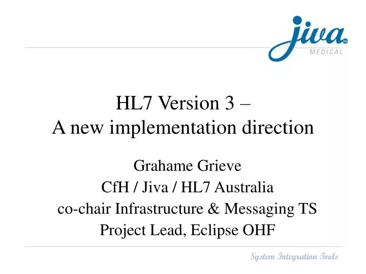 hl7 version 3 a new implementation direction