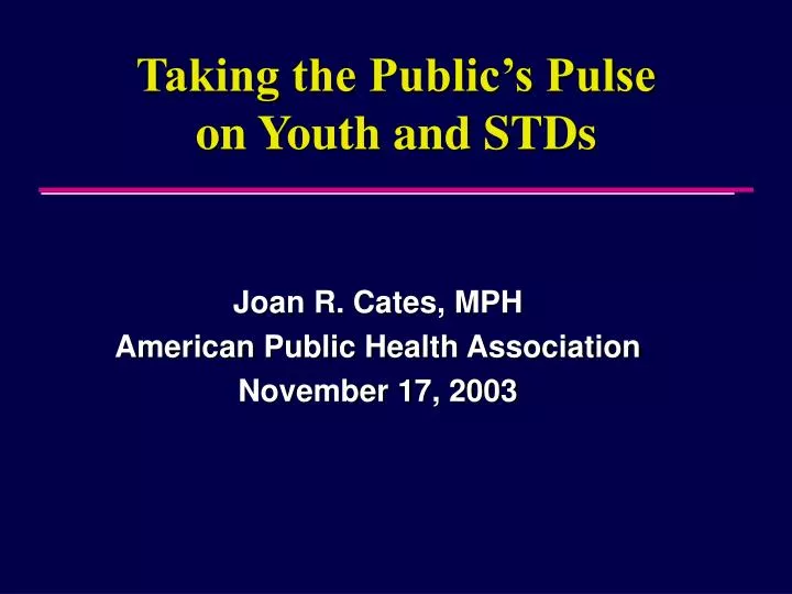 joan r cates mph american public health association november 17 2003