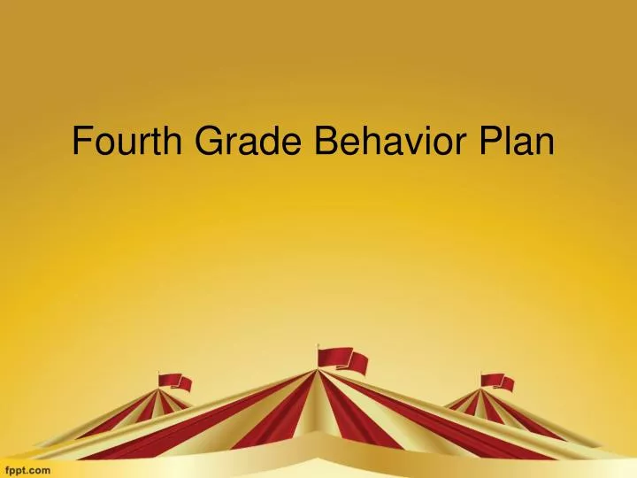 fourth grade behavior plan