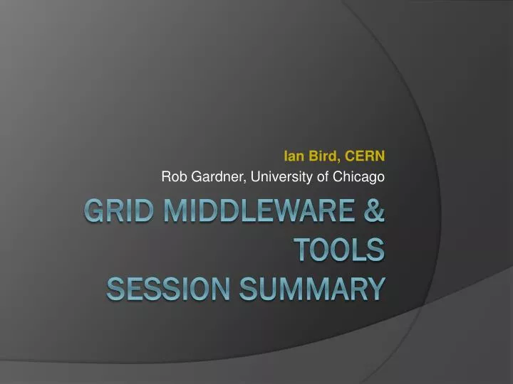 ian bird cern rob gardner university of chicago