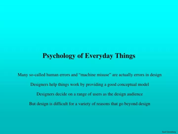 psychology of everyday things