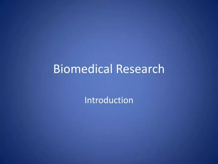 biomedical research