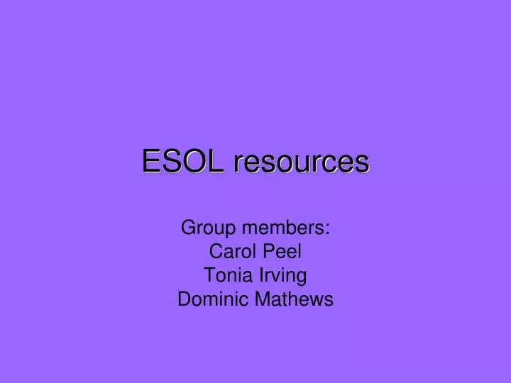 esol resources