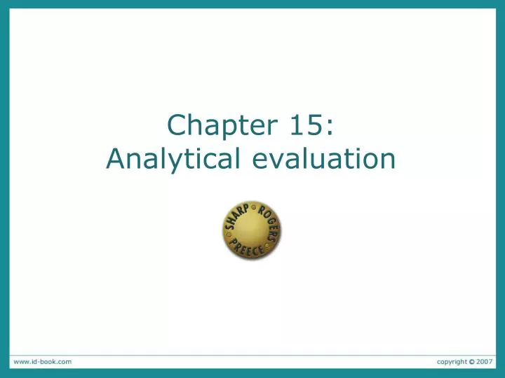 chapter 15 analytical evaluation