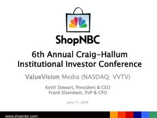 6th Annual Craig-Hallum Institutional Investor Conference