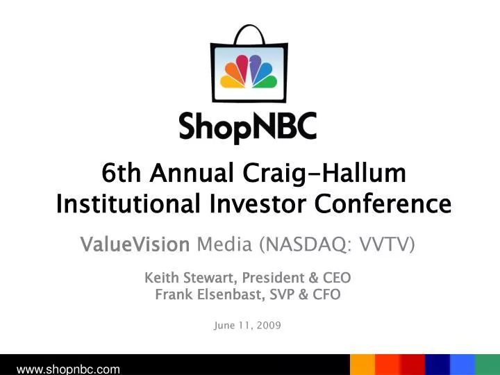 6th annual craig hallum institutional investor conference
