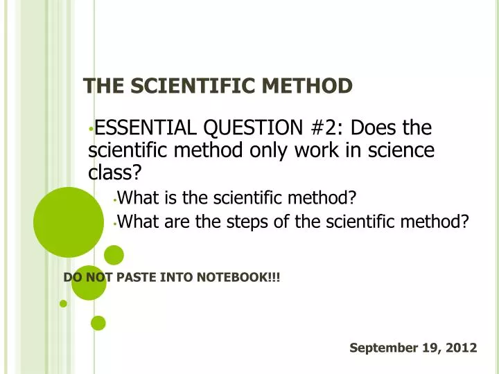 the scientific method