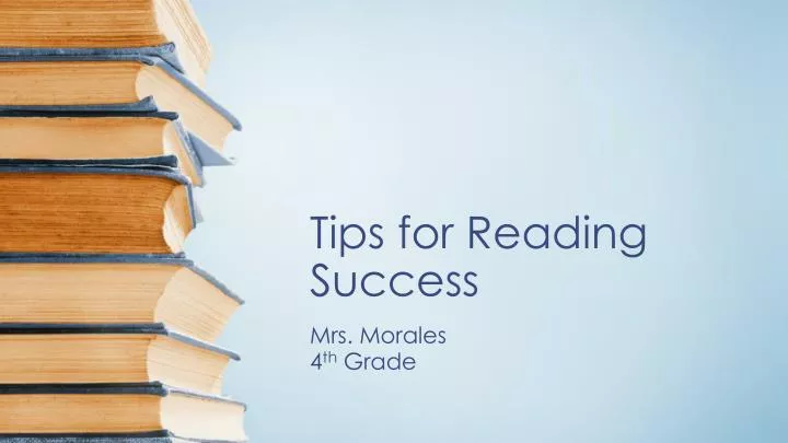 tips for reading success