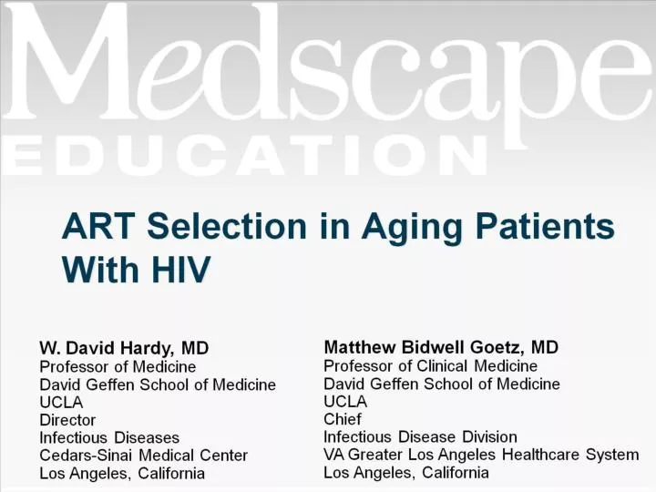 art selection in aging patients with hiv