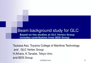 Beam background study for GLC