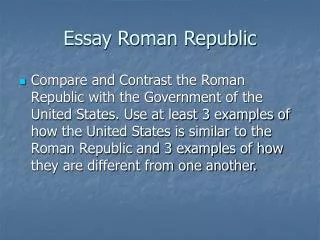 Essay Roman Republic