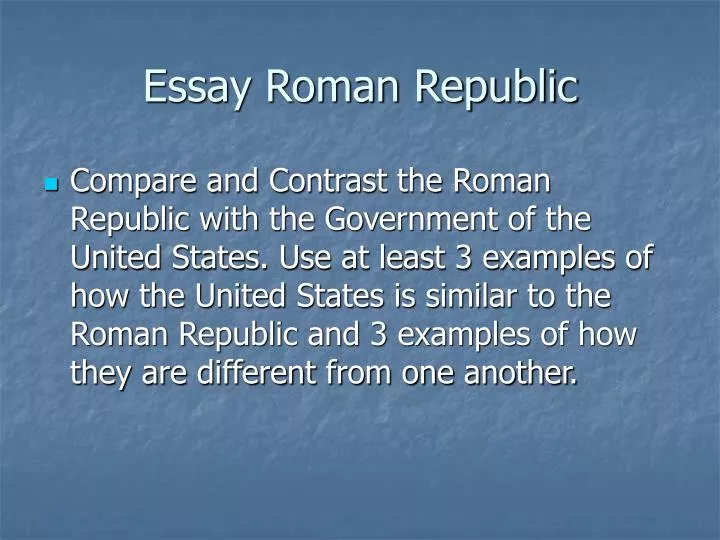 essay roman republic