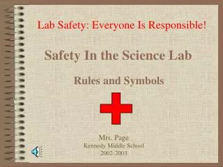 safety in the science lab