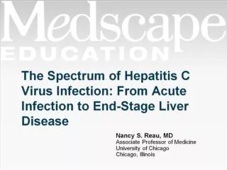 The Spectrum of Hepatitis C Virus Infection: From Acute Infection to End-Stage Liver Disease
