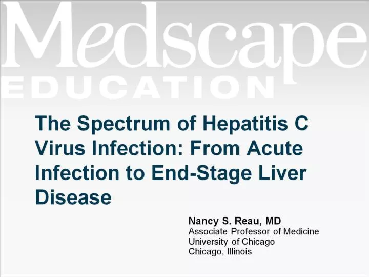 the spectrum of hepatitis c virus infection from acute infection to end stage liver disease