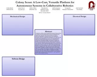 Colony Scout: A Low-Cost, Versatile Platform for Autonomous Systems in Collaborative Robotics
