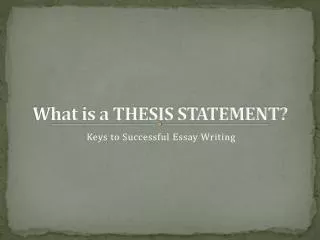 what is a thesis statement