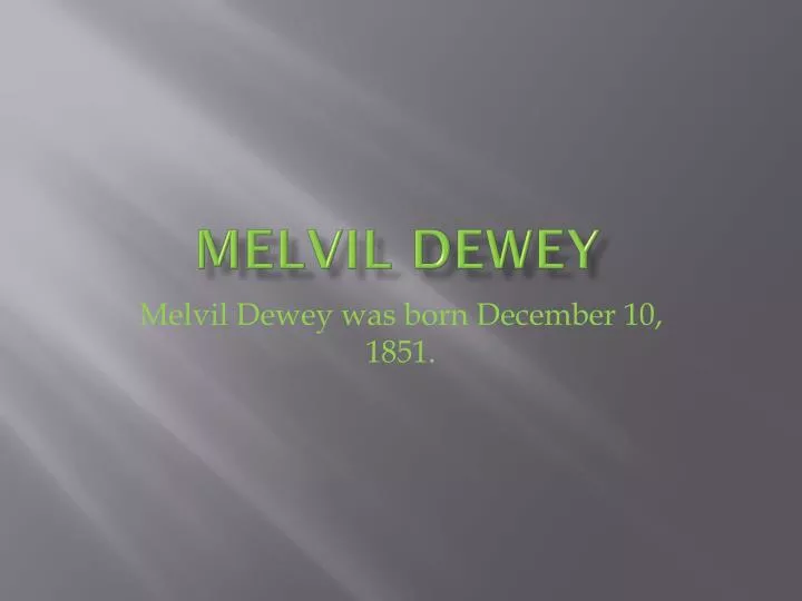 melvil dewey