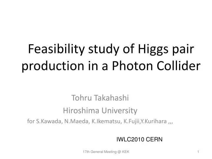 feasibility study of higgs pair production in a photon collider
