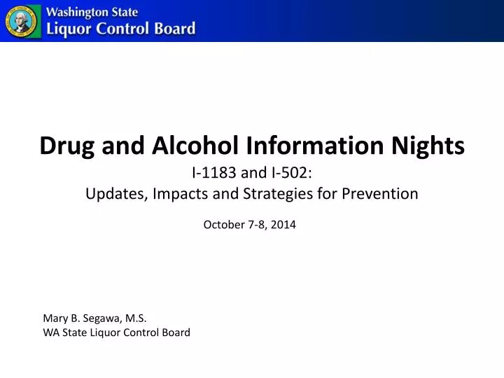 drug and alcohol information nights i 1183 and i 502 updates impacts and strategies for prevention