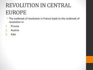 REVOLUTION IN CENTRAL EUROPE