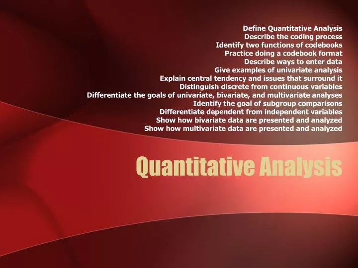 quantitative analysis