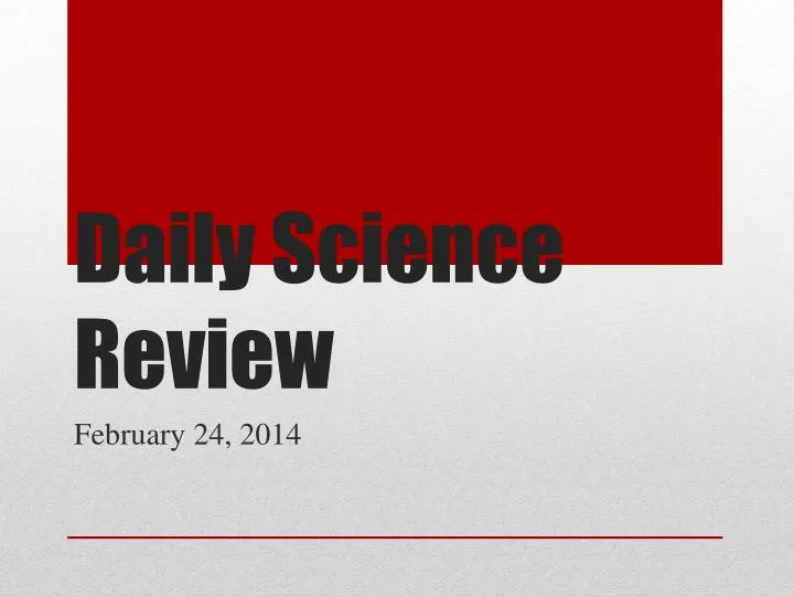 daily science review